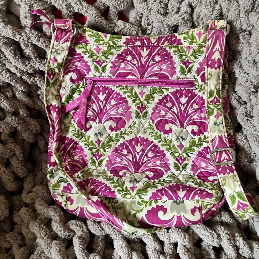 Pink Floral Vera Bradley Crossbody Purse - Picture 3 of 9